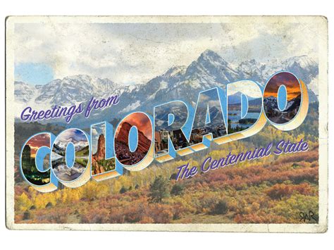 Vintage Colorado Postcard by Ryan Walsh on Dribbble