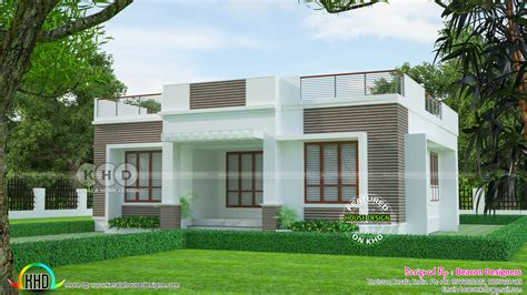 Flat roof one floor 3 bedroom home 1148 sq-ft - Kerala home design and ...