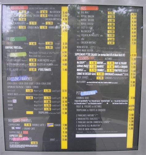 McDonalds menu in France | Flickr - Photo Sharing!