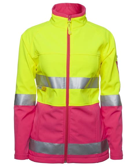 JB’s Wear Ladies Hi-Vis (D+N) Softshell Jacket with 3M Tape 6D4J1