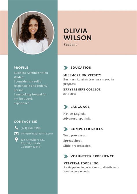 Customize 11,353+ Resumes Templates Online - Canva | Resume template, Simple resume, Student ...