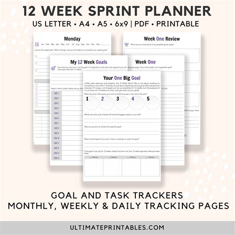 12 Week Year Planner - Ultimate Printables