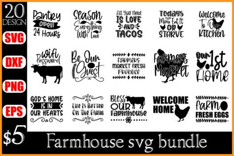 Farmhouse SVG Bundle Bundle · Creative Fabrica