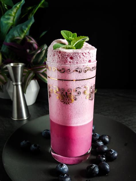 Blueberry Ramos Gin Fizz Mocktail – A Fancy Mocktail for Sober October ...