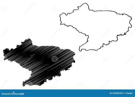 Nilgiris District Tamil Nadu State, Republic of India Map Vector ...