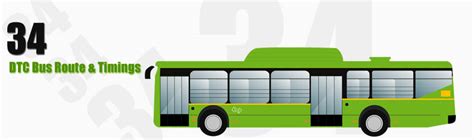 "34" (DTC) Delhi City Bus Route & Timings, DTC 34 Route Map, First & Last Bus