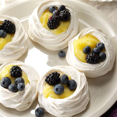 Meringue Shells with Lemon Curd Recipe | Taste of Home