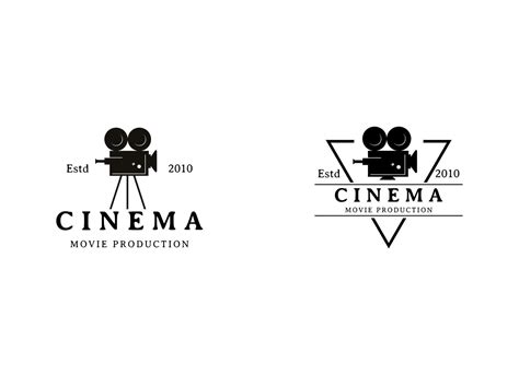 Cinema Logo Design. Movie logo. Roll film with camera logo design ...