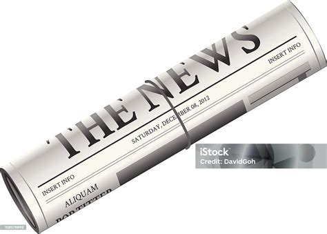 Newspaper Rolled Up Stock Illustration - Download Image Now - Newspaper, Article, Broadsheet ...