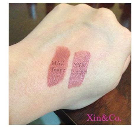 NYX Lipstick in Perfect is a dupe for MAC's Taupe - not really but I ...