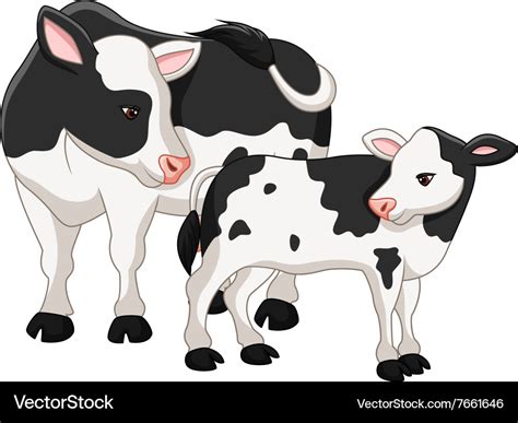 Cow And Calf Vector Art - All About Cow Photos