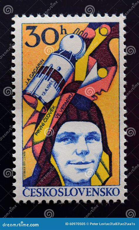 Yuri Gagarin Vintage Stamp 1961 Editorial Image - Image of postage, cccp: 60970505