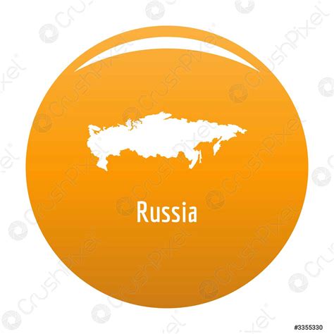 Russia map in black vector simple - stock vector 3355330 | Crushpixel