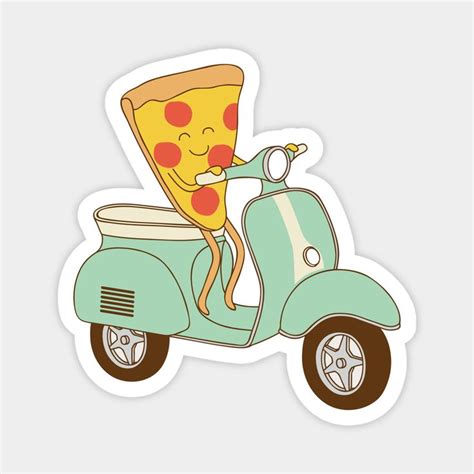 Pizza Delivery Magnet | Pizza delivery, Cute stickers, Pizza logo