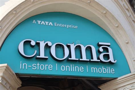 Outside the Popular Electronic Store in India- Tata Croma. Editorial Image - Image of people ...