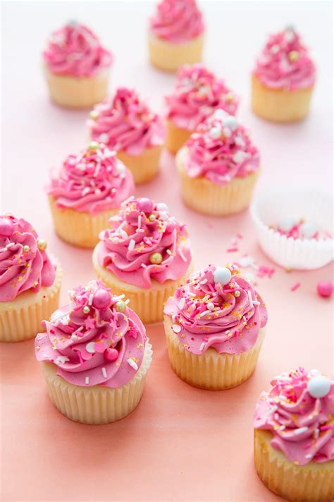 Sprinkle-Filled Cupcakes with Marshmallow Buttercream | Love and Olive Oil