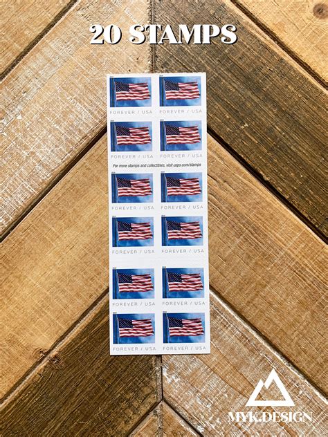 US Flag | Booklet of 20 U.S. Postage Stamps | Face Value Forever 1 oz ...