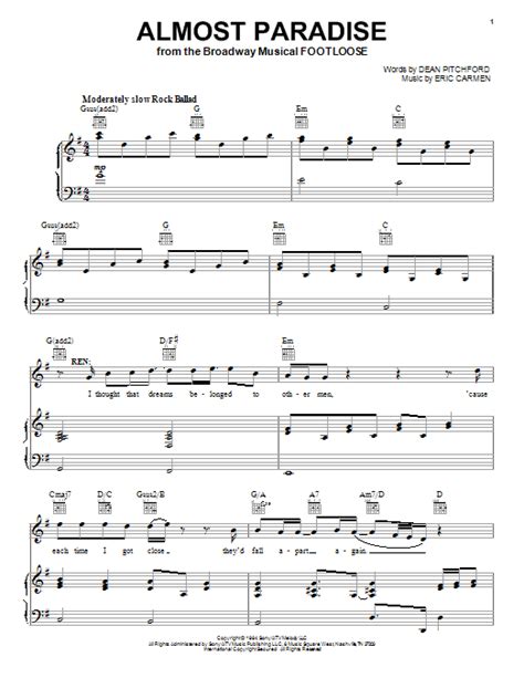 Almost Paradise | Sheet Music Direct