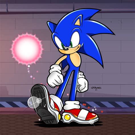 Sonic getting his Light Speed Shoes by Linkabel32 on DeviantArt