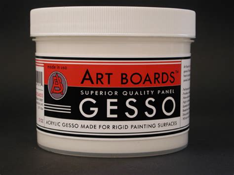 Art Boards Acrylic Gesso for rigid painting surfaces.