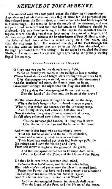 Primary Source Reading: The Star-Spangled Banner | US History I (AY Collection)