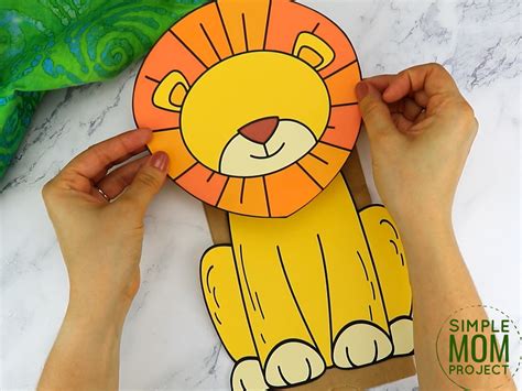 Free Printable Lion Paper Bag Puppet Template - Simple Mom Project