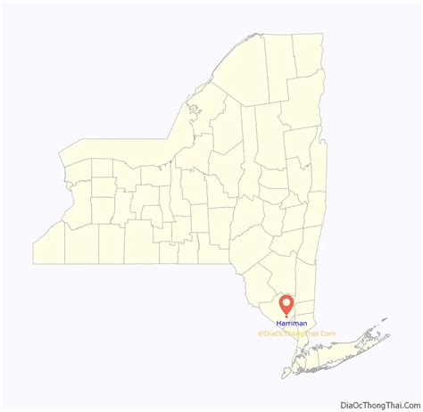 Map of Harriman village, New York - Thong Thai Real