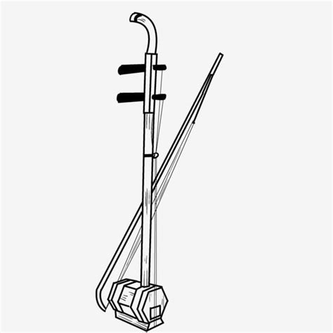 Erhu PNG Picture, National Musical Instrument Erhu Illustration, Line ...