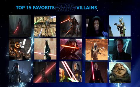 My Top 15 Favorite Star Wars Villains by SawaOkita39 on DeviantArt