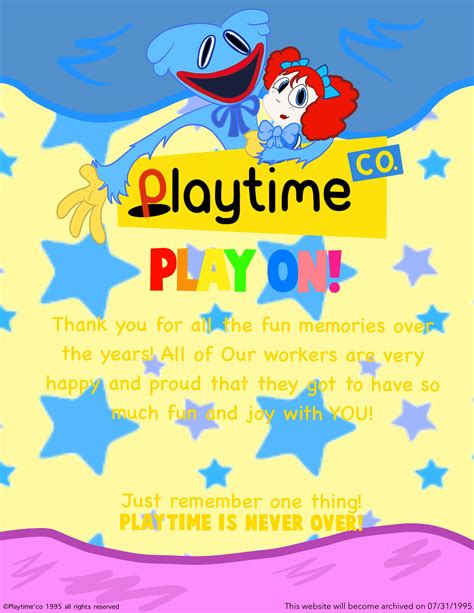 Playtime CO’s final goodbye. : r/PoppyPlaytime