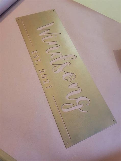 Script Font Sign Metal Signs Personalized Custom Metal | Etsy