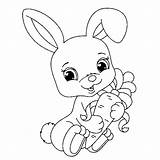 Bunny Coloring Pages Printable sketch template
