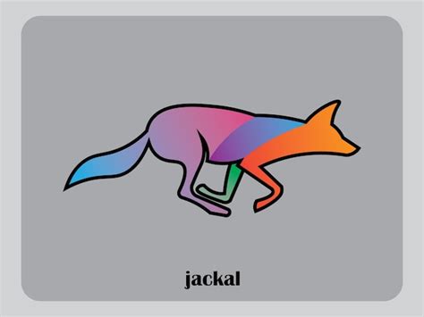 Premium Vector | Jackal logo silhouette design