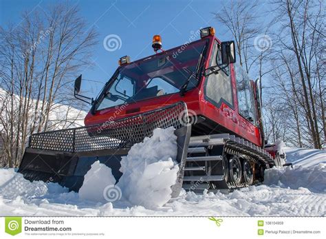 Ski slope preparation stock image. Image of high, conservation - 108104959