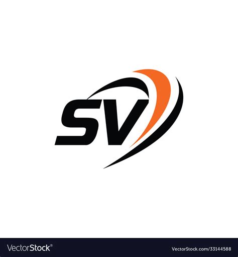 Sv monogram logo Royalty Free Vector Image - VectorStock