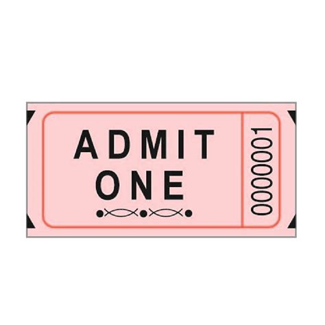 2" Pink Single Raffle Ticket Roll with Black Ink - Walmart.com ...