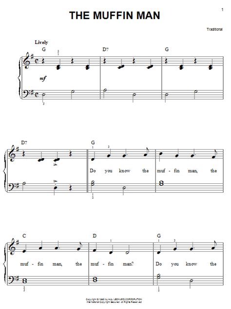 The Muffin Man | Sheet Music Direct