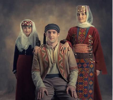 Armenian family in traditional costume. photo by Atelier Marshalyan