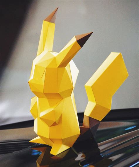 Paper craft DIY Pikachu Pokemon paper model Art