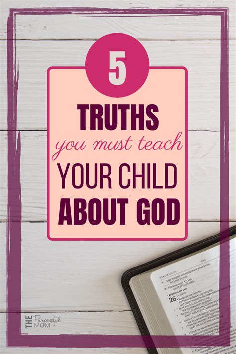 5 Truths About God that You Must Teach Your Children | Bible lessons ...