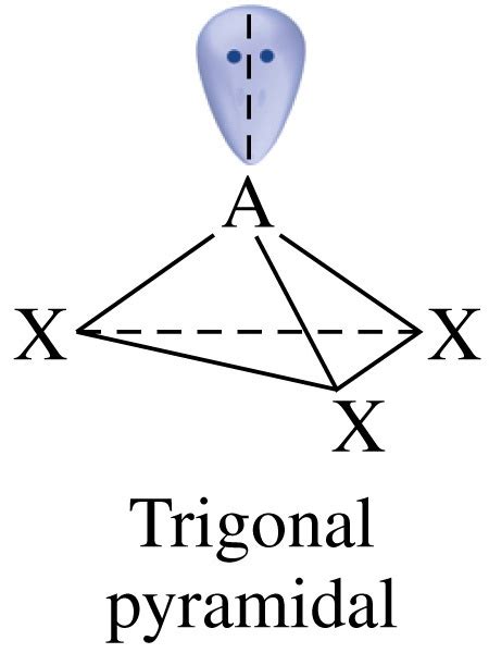 Trigonal pyramidal: Example NH3 (ammonia): bonding can be represented ...