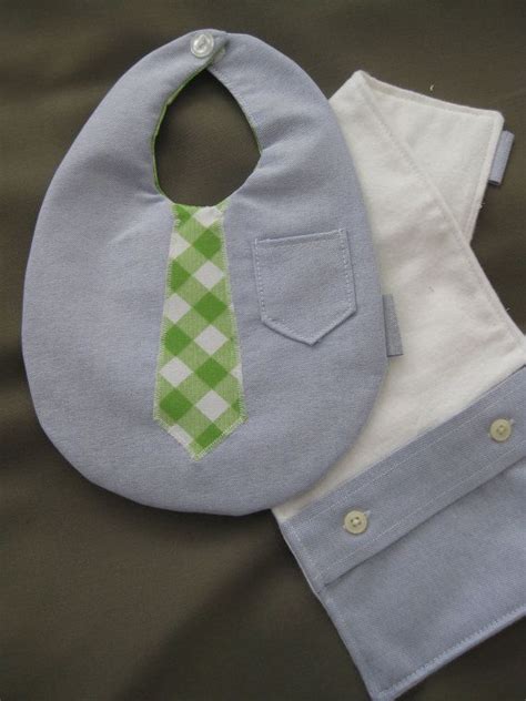 Neck Tie Baby Bib and Birp Cloth | Baby bibs, Burp cloth set, Mens blue dress shirt