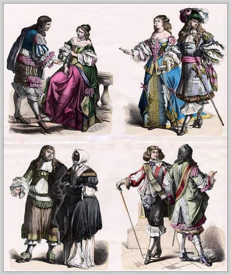 Baroque fashion of the late 16th century. French and Dutch Costumes.