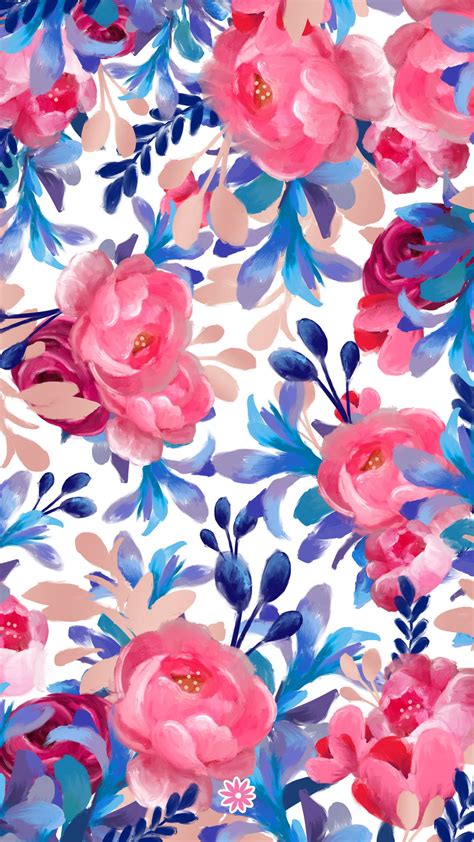 Download Vibrant Floral Phone Wallpaper Wallpaper | Wallpapers.com