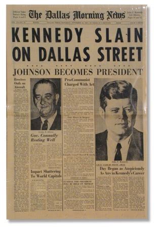 JFK Assassination Dallas Morning News