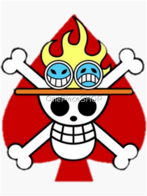 "ACE - Jolly Roger" Sticker for Sale by OnePieceSHOP | Redbubble