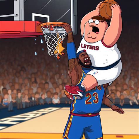 Peter Griffin dunking on lebron : r/hardaiimages