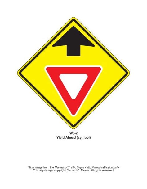 W3-2 Yield Ahead (symbol) - Manual of Traffic Signs