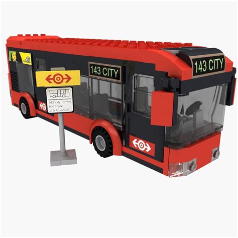 bus set lego 60026 3d model