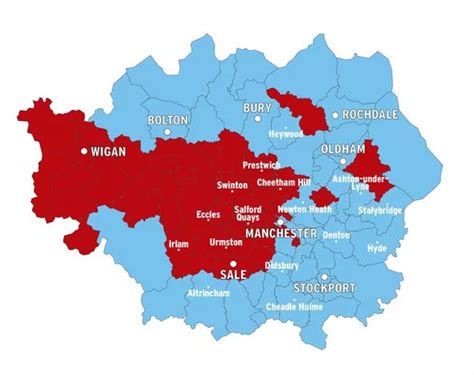 The Derby Day map that shows which parts of Manchester are Red or Blue - Manchester Evening News